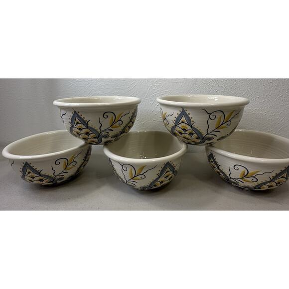 5 Pier 1 Karima 6" Soup / Cereal Bowls Looks New! Excellent Condition No Damage - Picture 5 of 6